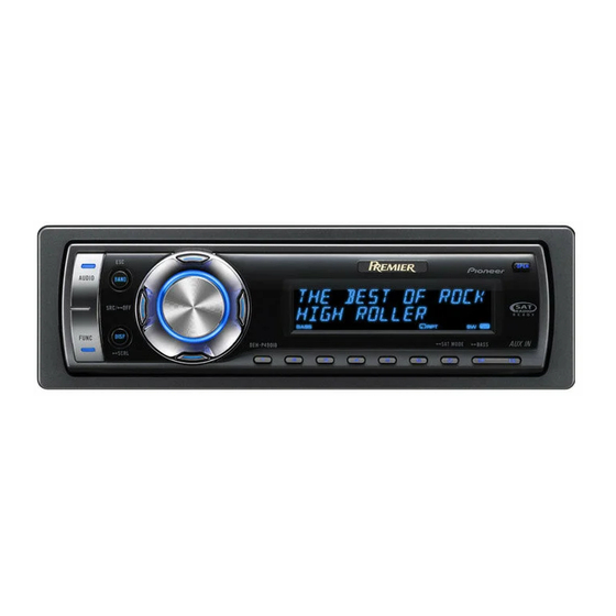 Pioneer DEH-P490IB - Premier Radio / CD Installatiehandleiding