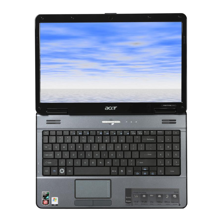 Acer 5516 5474 - Aspire Hızlı Kılavuz