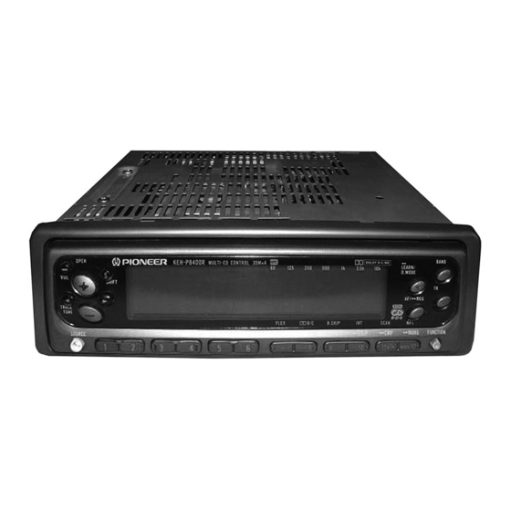 Pioneer KEH-P8400REW Servis Kılavuzu