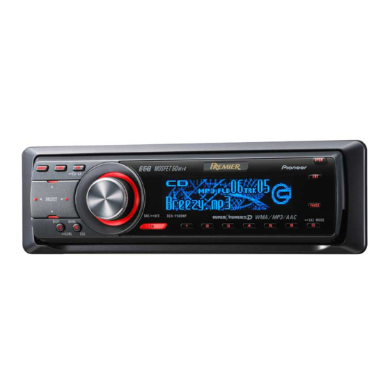 Pioneer P580MP - Radio / CD Instrukcja instalacji