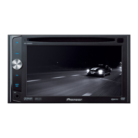 Pioneer Super Tuner IIID AVH-P4000DVD Installation Manual