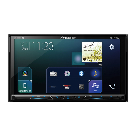 Pioneer AVH-Z2000BT Руководство по эксплуатации