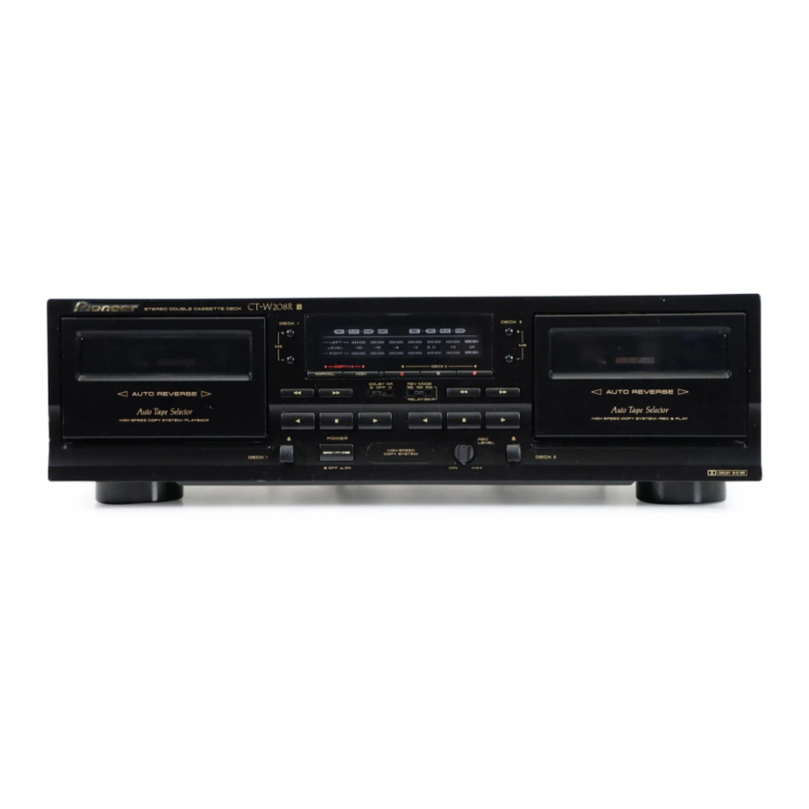 Pioneer CT-W208R - Dual Cassette Deck Panduan Servis