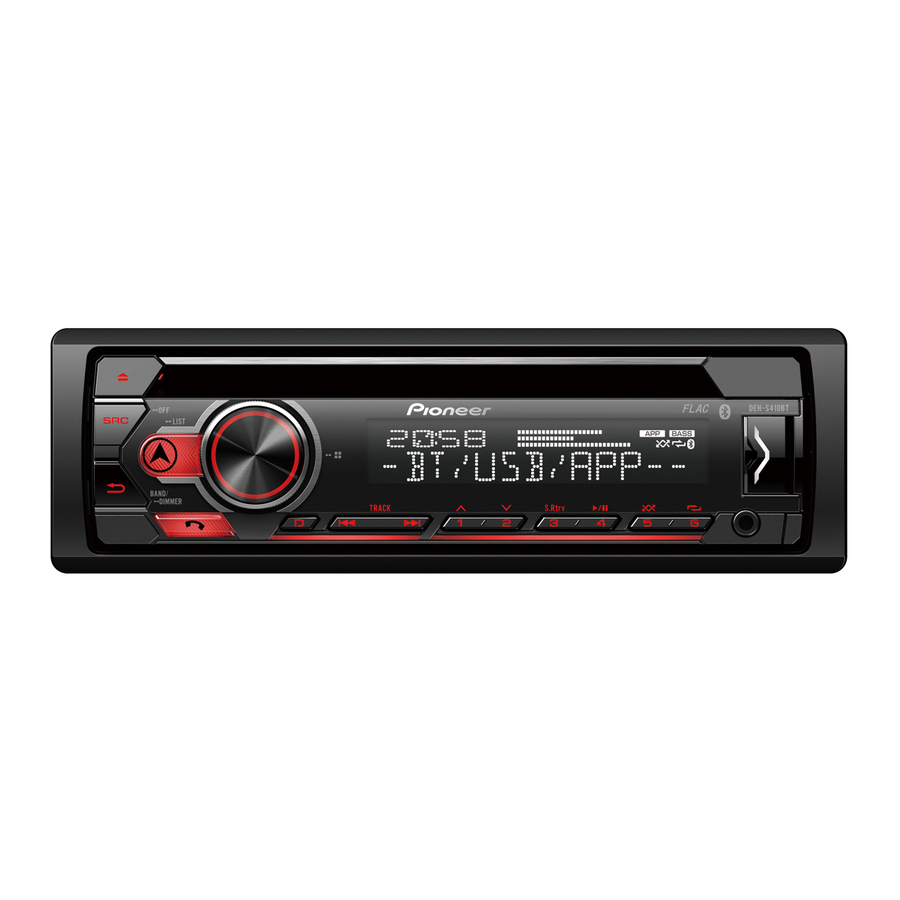 Pioneer DEH-S310BT Інструкція з оновлення прошивки