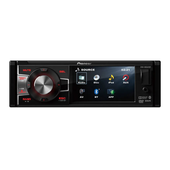 Pioneer dvh-885avbt Посібник користувача