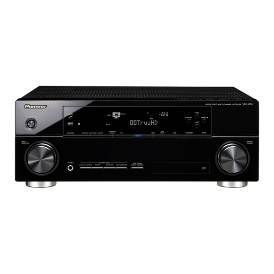 Pioneer Elite VSX-30 Посібник з експлуатації