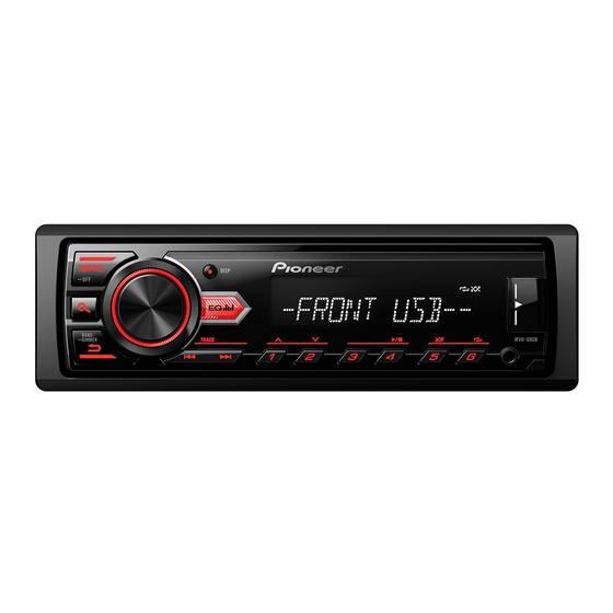 Pioneer MVH-08UB/XEUW5 Manual de servicio