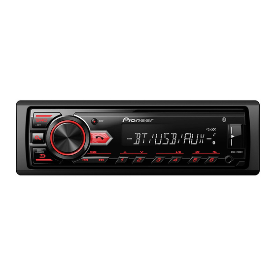 Pioneer MVH-290BT Посібник користувача