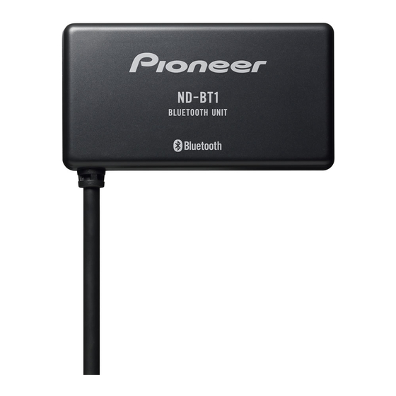 Pioneer ND-BT1 Gebruikershandleiding