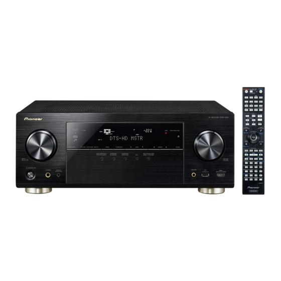 Pioneer vsx-1123 Panduan Memulai Cepat