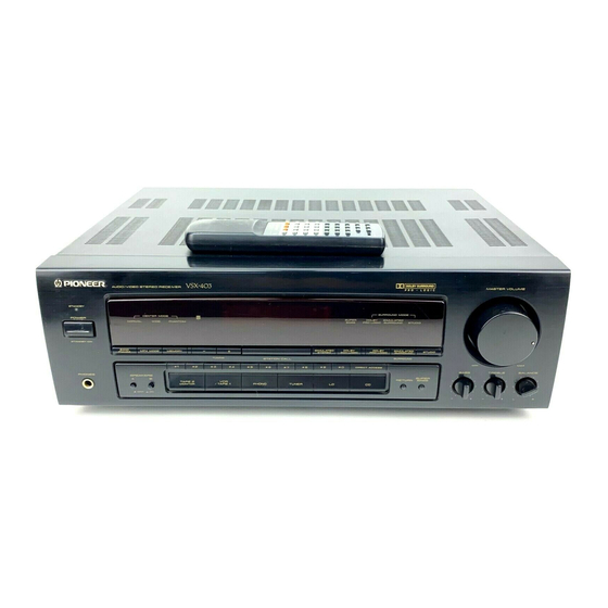 Pioneer VSX-403 Instrukcja serwisowa