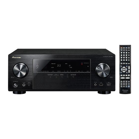 Pioneer VSX-828-S Snelstarthandleiding