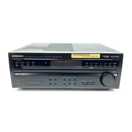 Pioneer VSX-D457 Panduan Servis