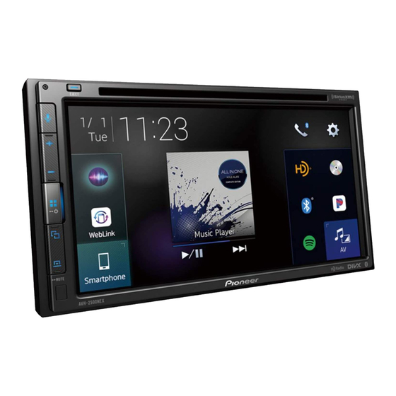 Pioneer AVH-2500NEX Installation Manual