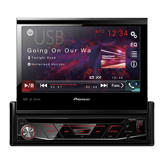 Pioneer AVH-4850BT Manuale d'uso