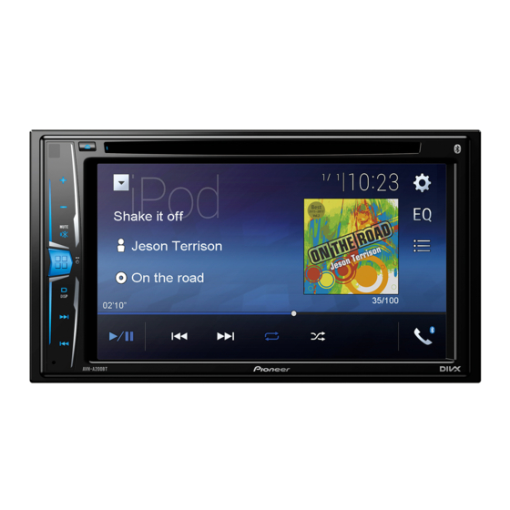 Pioneer AVH-A100DVD Manual de instrucciones