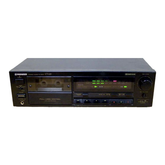 Pioneer CT-225 Panduan Servis