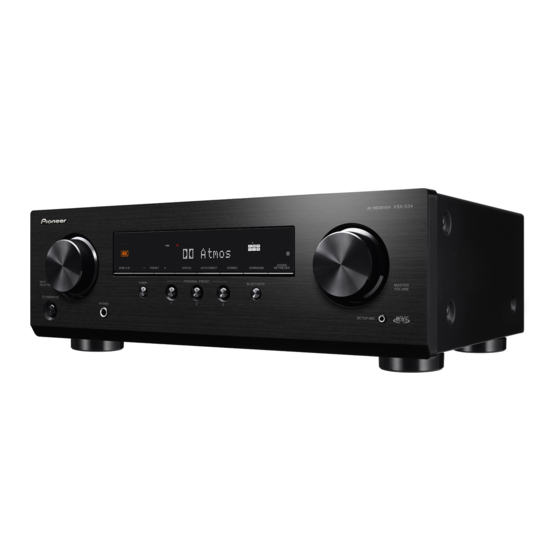 Pioneer VSX-534 Handmatig