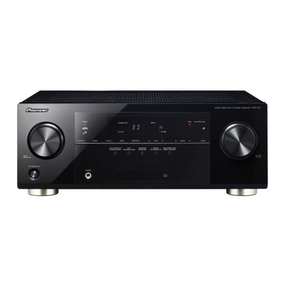 Pioneer VSX-821-K Kullanım Talimatları Kılavuzu