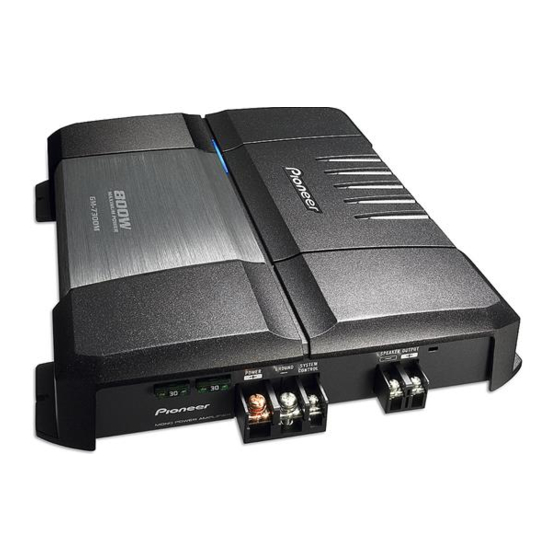 Pioneer GM-7300M - Amplifier オーナーズマニュアル