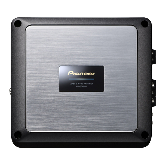 Pioneer GM-D7400M - Amplifier Owner's Manual