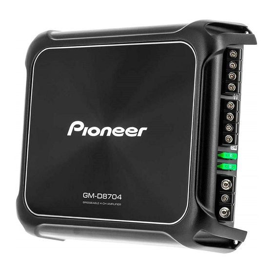 Pioneer GM-D8704XEVEW5 Manual de serviço