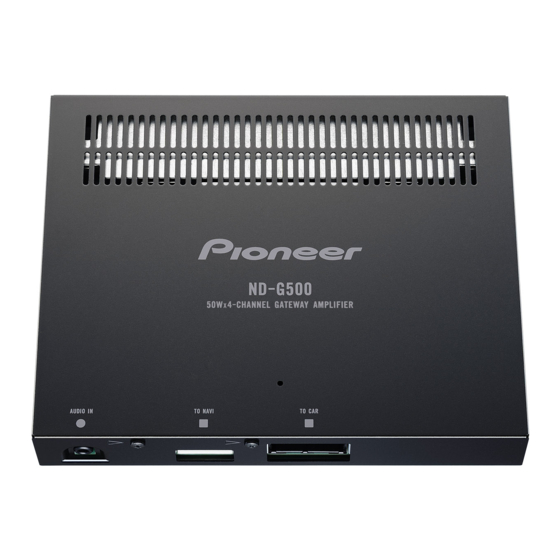 Pioneer ND-G500XS Panduan Servis