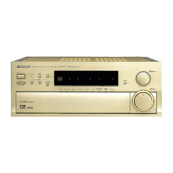 Pioneer VSA-E07 Instrukcja serwisowa