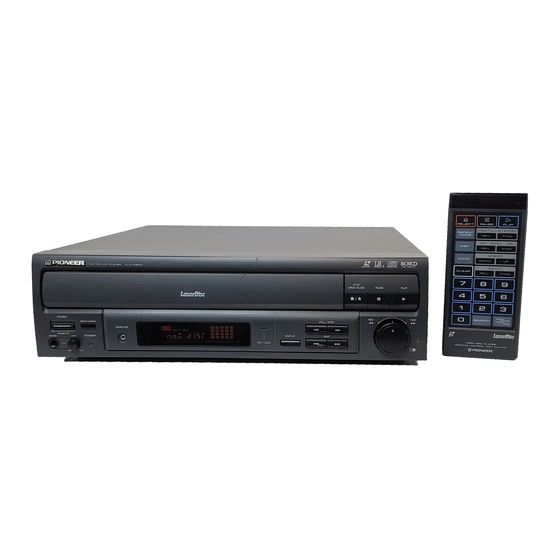 Pioneer BARCODE CLD-V2600 Manual