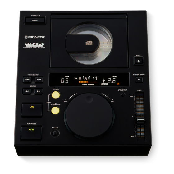 Pioneer CDJ-500II Operating Instructions Manual