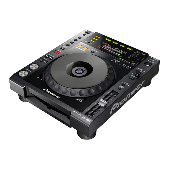 Pioneer CDJ-850 Panduan Petunjuk Pengoperasian