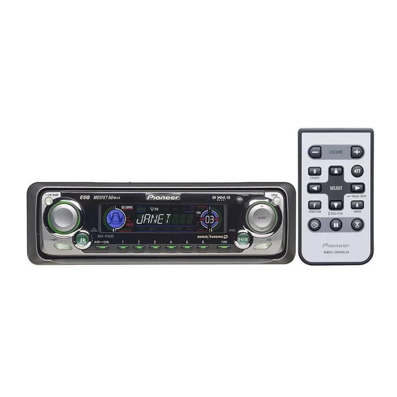 Pioneer DEH-P3500 Manuale di installazione