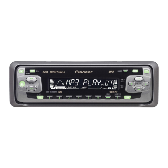 Pioneer DEH-P3550MP XM Installation Manual