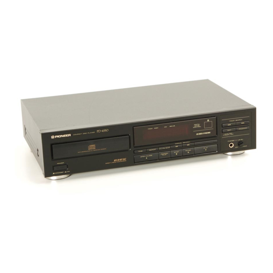 Pioneer PD-4500 取扱説明書