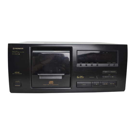 Pioneer PD-F505 Betriebsanleitung