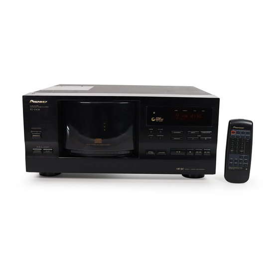 Pioneer PD-F908 Kullanım Talimatları Kılavuzu