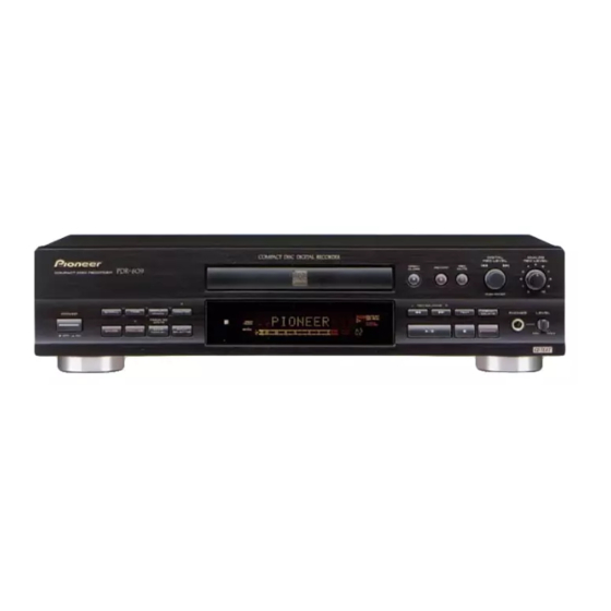 Pioneer PDR-609 取扱説明書