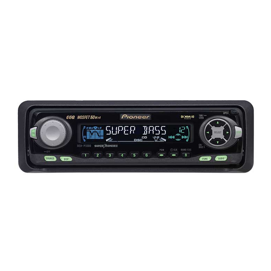 Pioneer Premier DEH-P330 Посібник з монтажу