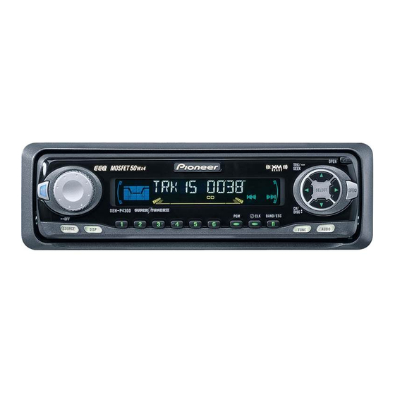 Pioneer Premier DEH-P430 Installatiehandleiding