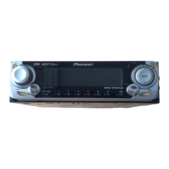 Pioneer Super Tuner III D DEH-P4550 Manuale di installazione