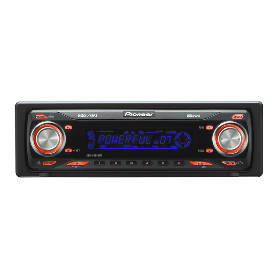 Pioneer Super Tuner IIID DEH-P5800MP 운영 매뉴얼