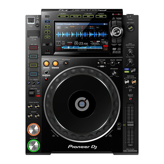 Pioneer CDJ-2000NXS2 Operating Instructions Manual