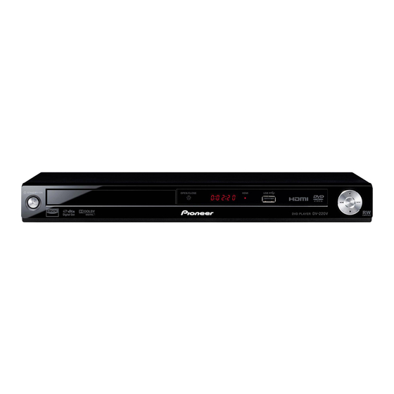 Pioneer DV-220V-K Manual de instrucciones