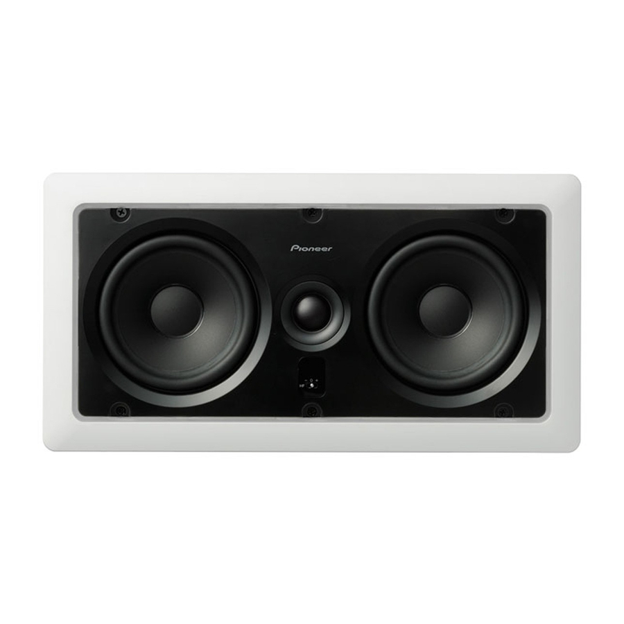 Pioneer S-IW531L - In-Wall Left Center Right Pivoting Soft Dome Tweeter Speaker Інструкція з експлуатації Посібник з експлуатації