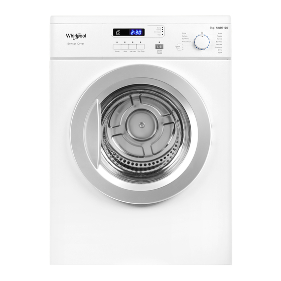 Whirlpool AWD712S Podręcznik użytkownika