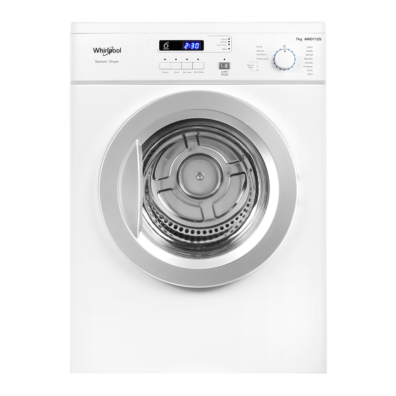 Whirlpool AWD712S2 Manual do utilizador e garantia online