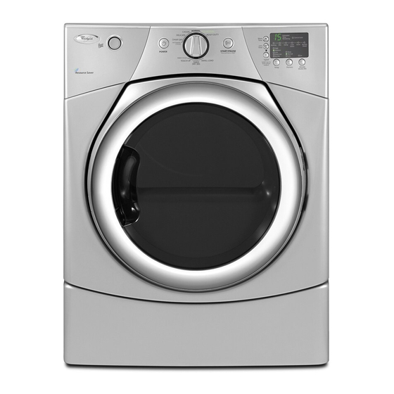 Whirlpool WGD9250WW - Duet - Gas Dryer Manual de uso y mantenimiento