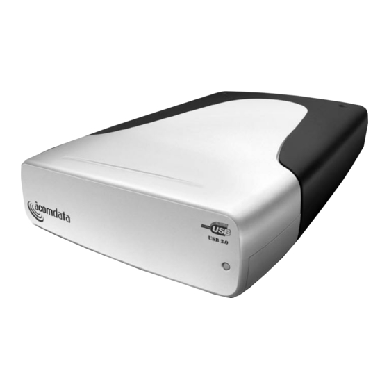 Acomdata External HARD DRIVE USB 2.0 Руководство пользователя