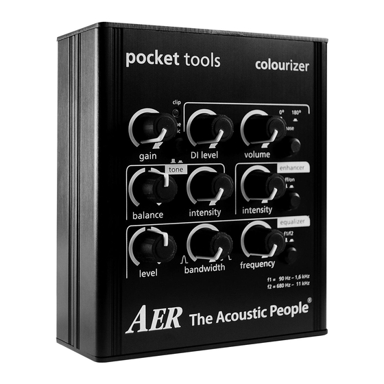 AER The Acoustic People pocket tools colourizer 사용자 설명서