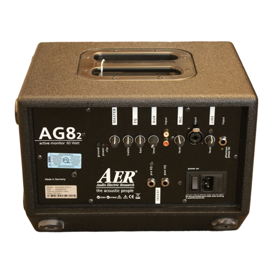 AER AG 82 User Manual